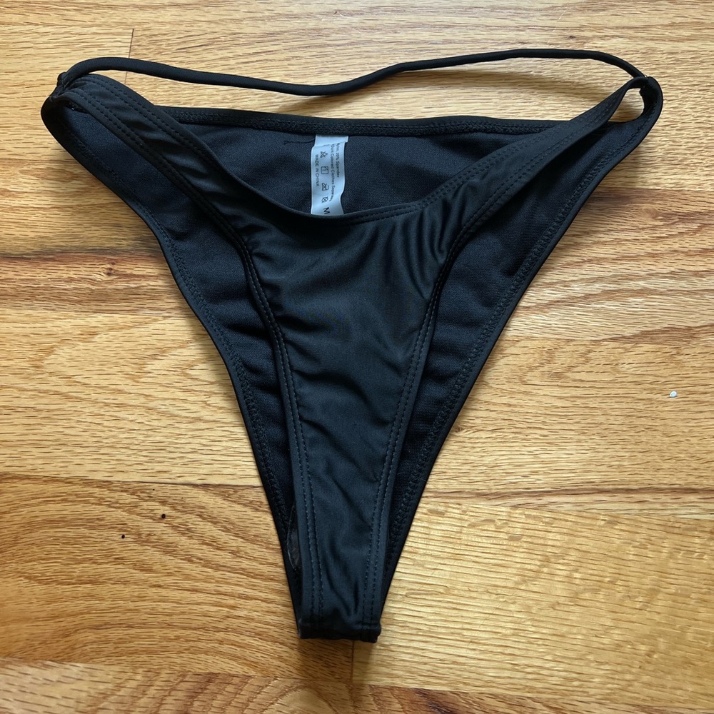 SHEIN Black Cut Out Bikini Bottoms